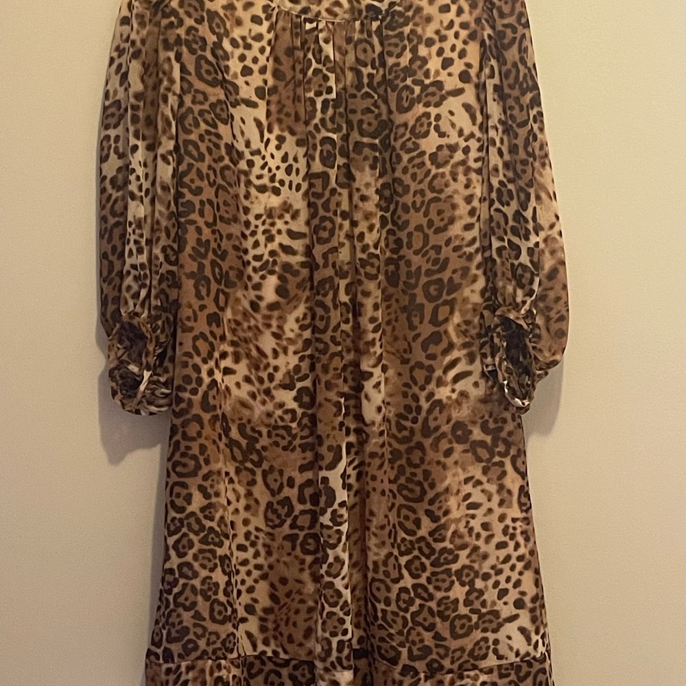 New York & Company Animal Print Midi Dress